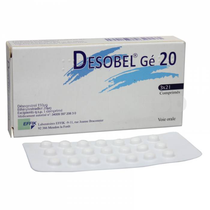 Acheter sa pilule Desobel Gé 20 au meilleur prix